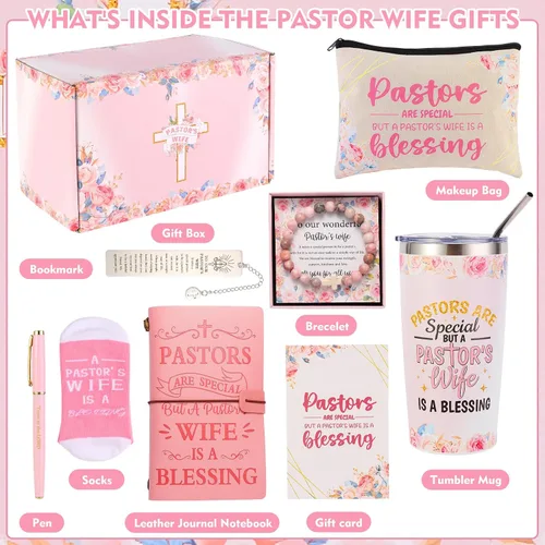 Miniatura 2 de Regalos de apreciación para la esposa del pastor para mujeres, regalos cristianos, regalo único para la esposa del pastor que incluye diario, vaso