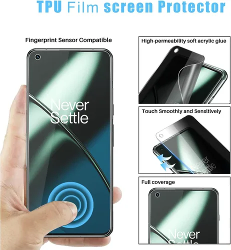 Miniatura 4 de Paquete de 2 + 2 protectores de pantalla de privacidad para OnePlus 11 5G (no vidrio) (2 unidades) + protector de lente de cámara de vidrio templado