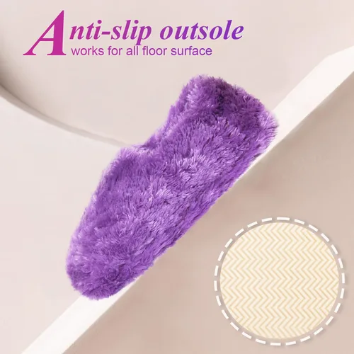 Miniatura 4 de Onmygogo Pantuflas peludas de invierno para mujer