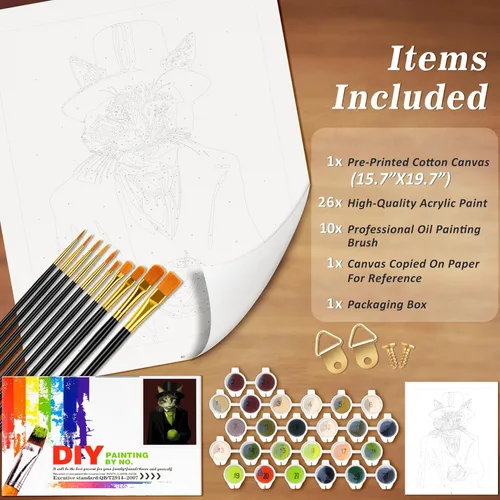 Miniatura 4 de NiArt Pintura por números para adultos principiantes, pintura por números sobre lienzo para niños, kits de pintura al óleo para regalo decoración