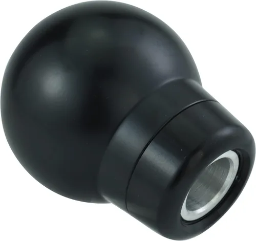 Miniatura 6 de Pomo de palanca de cambios de 8 bolas, mango redondo de transmisión de aleación de aluminio para la mayoría de vehículos manuales (negro)