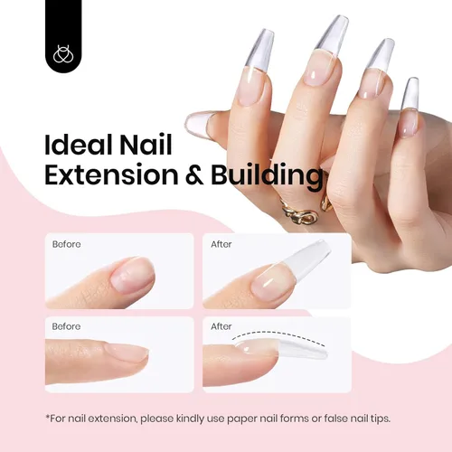 Miniatura 3 de Beetles - Gel Constructor Rosa Nude Gel Esculpido de Alta Dureza para Extensión de Uñas Reparación de Roturas Protección Duradero para Hogar Salón