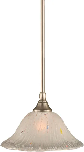 Miniatura 119 de Toltec Lighting Tallo Colgado Mini colgante, acabado de cobre negro, 3.5" cuadrado humo burbuja vidrio