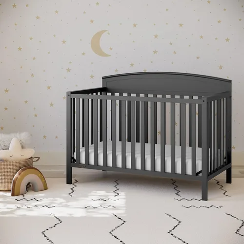 Miniatura 2 de Graco Benton 5 en 1 Cuna Convertible (Gris) – Certificado GREENGUARD Gold, se convierte de cuna para bebé a cama infantil, diván y cama