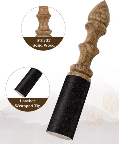 Miniatura 3 de Cuenco para cantar, 100% escultura a mano, en Nepal, cuenco tibetano de madera, mazo de madera, cuenco de sonido, accesorios de meditación