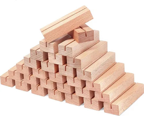 30 soportes de madera para tarjetas de lugar, soporte para tarjetas de fotos de madera para bodas, banquetes y fiestas, soporte de números de mesa