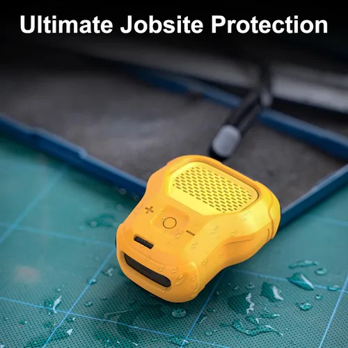 Miniatura 4 de CYBERGUYS Funda de Silicona para Altavoz Bluetooth Vestible DEWALT, Cubierta Protectora Duradera Resistente a Golpes Antideslizante para Mini