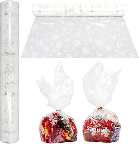 Miniatura 8 de Rollo de envoltura de celofán navideño AnapoliZ 100' pies de largo X 16" pulgadas de ancho 2.3 milímetros de celofán transparente muy claro