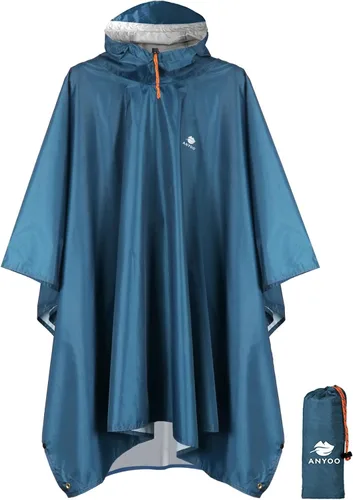 Miniatura 157 de ANYOO Poncho de lluvia con capucha para adultos, impermeable, ligero, para hombres y mujeres, chaqueta de lluvia reutilizable para emergencias al