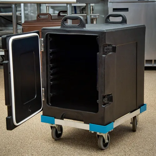 Miniatura 4 de Carlisle PC300N03 Cateraide - Porta bandejas de alimentos aisladas con carga final, capacidad para 5 sartenes, negro + Cateraide PC300N - Carretilla