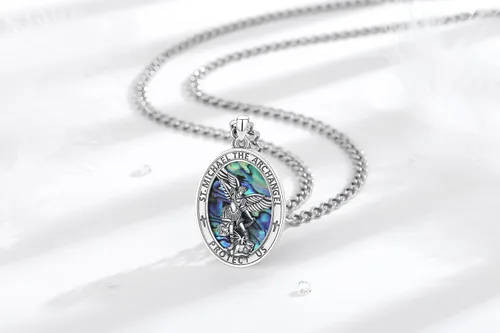 Miniatura 9 de CELESTIA Medallas de plata de ley 925 San MiguelSan CristóbalSan BenitoSan GabrielVirgen MaríaJesúsCaravacaMetatrónSello de los Siete Arcángeles