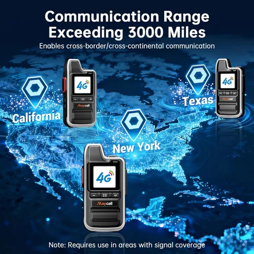 Miniatura 6 de Walkie Talkies globales con tarjeta SIM de servicio de por vida, radio de red Walkie Talkies de alcance ilimitado, radios bidireccionales, batería