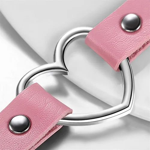 Miniatura 4 de OIDEA Adjustable Leather Heart Charm Choker Necklace for Women - Party Cosplay Halloween Decorations