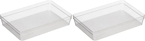 Miniatura 13 de Oggi Juego de 3 organizadores de cajones transparentes – (1) 6x6.25, (1) 6.25x9.25, (1) 6.25x15.75 – Ideal para organizar cajones de cocina