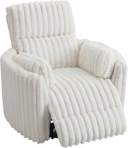 Miniatura 9 de Jocisland Silla Mecedora Eléctrica para Guardería, Sillas Reclinables Giratorias de Gran Tamaño para Adultos con 2 Almohadas, USB y Tipo-C, Cómodo