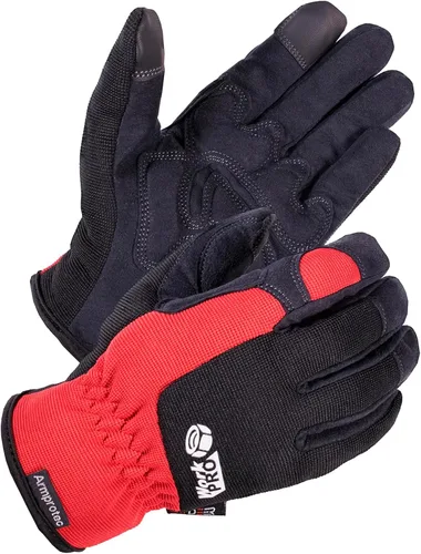 Miniatura 12 de SKYDEER Paquete de 3 pares de guantes de trabajo de cuero duraderos para jardinería y trabajo general (SD8810/L)