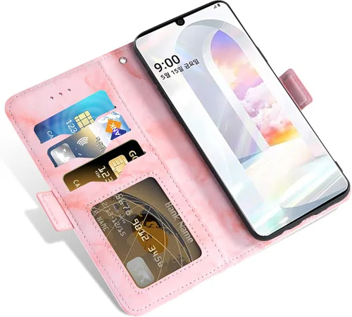 Miniatura 3 de Asuwish Funda compatible con LG Velvet 5G/LGVelvet Verizon G5 UW T-Mobile 2020 y protector de pantalla de vidrio templado, tarjetero con función