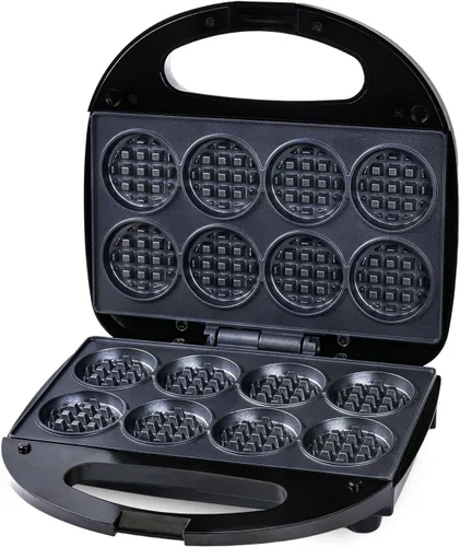 Mini waflera, máquina antiadherente pequeña para hacer gofres con calentamiento rápido, hace 8 waffles, waflera para niños, solo tienes que añadir