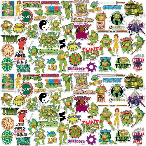 Miniatura 7 de Teenage Mutant Ninja Turtles TMNT Variety Mix 50 unidades de vinilo grandes de lujo calcomanías paquete variado – Laptop, botella de agua, álbum