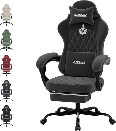 Miniatura 12 de Silla ergonómica para videojuegos, sillas para videojuegos, sillas de computadora para videojuegos, sillas de videojuegos para adultos, soporte Rojo