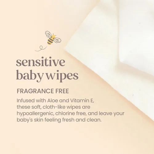 Miniatura 2 de Burt's Bees Toallitas para bebés, sin perfume naturales para pieles sensibles con aloe y vitamina E - 72 toallitas para bebés - Paquete de 10