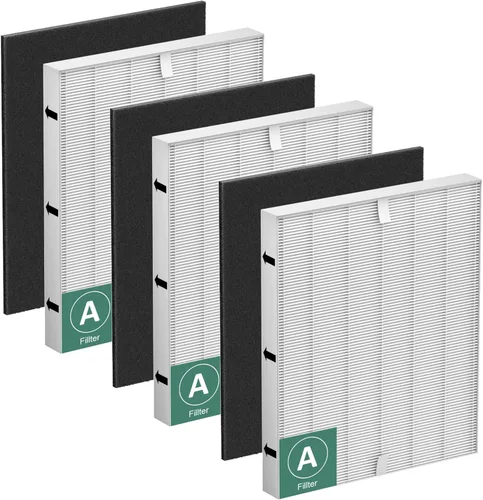 115115 Filtro A de repuesto compatible con Winix PlasmaWave purificador de aire C535 5300 5300-2 6300 6300-2 5000 9000 C909 AM90, 3 filtros