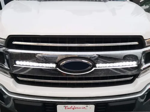 Miniatura 4 de iJDMTOY Kit de barra de luz LED para parrilla delantera compatible con Ford F150 XL XLT 2018-2020, incluye barras de luz LED delgadas de alta
