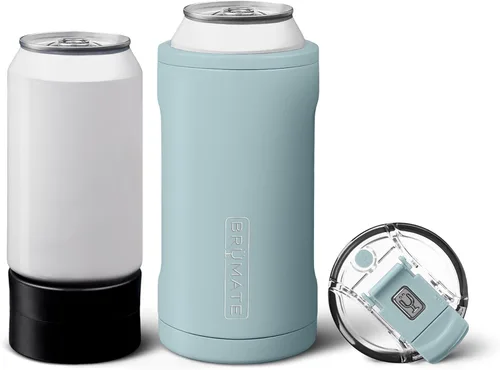 Miniatura 18 de BrüMate Hopsulator Trio - Enfriador de latas aislado 3 en 1 para latas de 12 o 16 onzas + vaso 100 % a prueba de fugas con tapa, aislado
