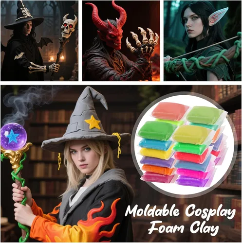 Miniatura 4 de CALPALMY Arcilla seca al aire, paquete de 24 colores, moldeable para cosplay, regalos para niños, proyectos artísticos, escolares y fiestas