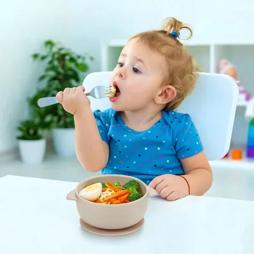 Miniatura 3 de PandaEar Paquete de 3 Tazones para Bebé con Succión Se Mantienen en su Lugar Tazón de Comida de Silicona para Bebés Niños Pequeños Infantes Grado