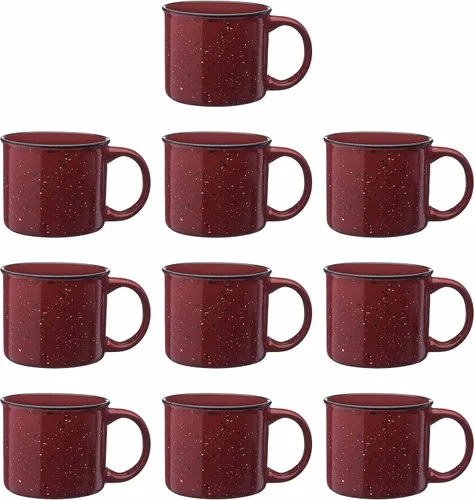 Miniatura 16 de DISCOUNT PROMOS Tazas de café personalizadas de cerámica para fogata, 13 onzas, juego de 10/50/100, paquete personalizado a granel, perfecto
