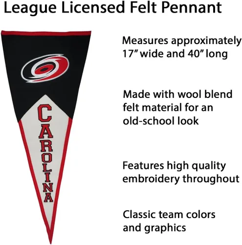 Miniatura 5 de Banderín clásico de Carolina Hurricanes NHL (17.5 x 40.5 pulgadas)