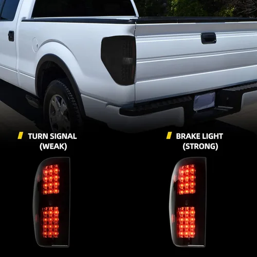 Miniatura 3 de DWVO Conjunto de luz trasera compatible con Ford F150 Styleside 09-14 2009 2010 2011 2012 2013 2014 luces traseras de repuesto para camioneta