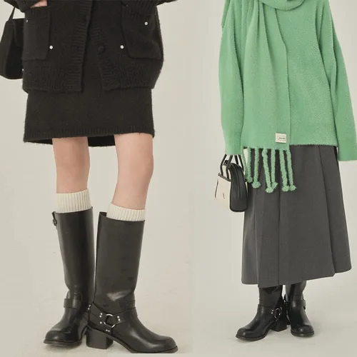 Miniatura 5 de MissHeel Botas de equitación para mujer, botas de arnés de pantorrilla ancha