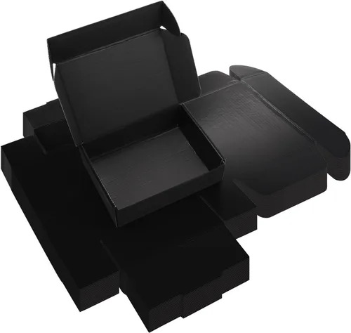 Miniatura 16 de Rempry Cajas de envío negras de 9 x 6 x 4 pulgadas, paquete de 20 cajas de cartón para pequeñas empresas, cajas de regalo para embalaje de envío