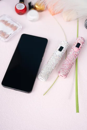 Miniatura 5 de Lámpara de uñas UV de mano con diamantes de imitación brillantes, lámpara LED portátil de 3 W, secador de uñas USB recargable inalámbrico con sello