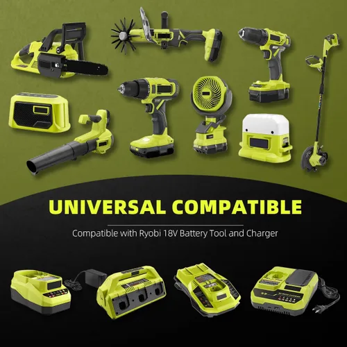 Miniatura 6 de Paquete de 2 baterías actualizadas de 9000 mAh P108 compatibles con Ryobi 18 V batería de litio P108 P102 P103 P104 P105 P107 P109 P122