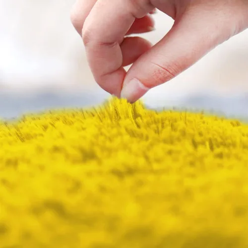 Miniatura 4 de Juego de baño de 3 piezas, tapete de baño ultra suave antideslizante y tapete de baño de felpilla absorbente para bañera, ducha e inodoro (amarillo)