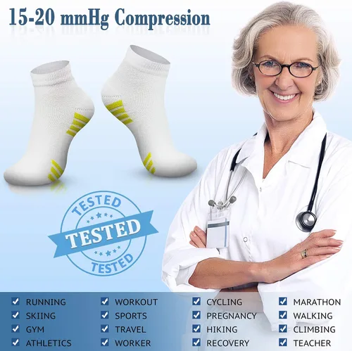 Miniatura 5 de CHARMKING Compression Socks for Women Men Circulation 15-20 mmHg is Best for Athletic Running Cycling Pregnant