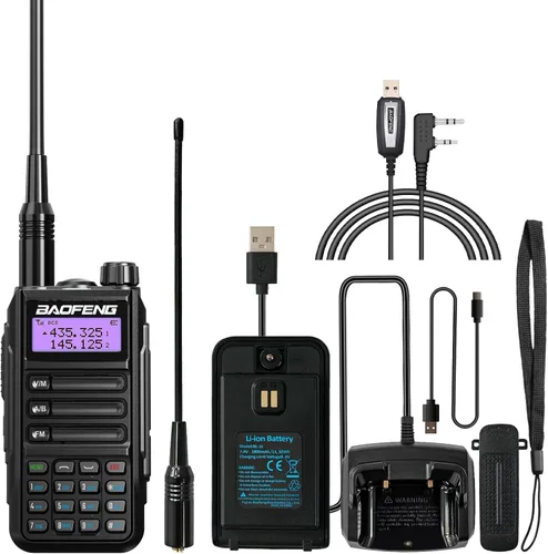Miniatura 14 de BAOFENG Walkie Talkie UV-16R USB-C 10W con cable de programación Radio bidireccional impermeable de largo alcance de doble banda Radio portátil