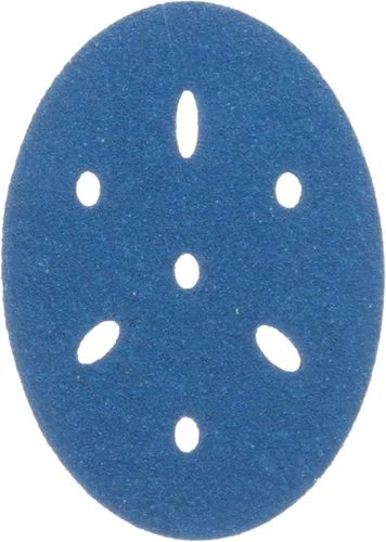 Miniatura 10 de 3M 3M-36142 Hookit disco abrasivo azul multi-agujero, 3" 80 Grado