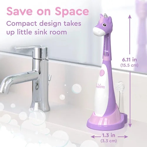 Miniatura 6 de Brusheez Cepillo de dientes sónico para niños pequeños - Cepillo de dientes seguro y suave para edades 1-3 con temporizador de 2 minutos iluminado