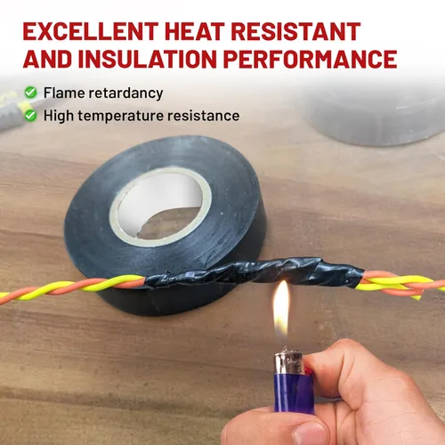 Miniatura 3 de RED WOLF Cinta eléctrica de vinilo de 1 pulgada x 66 pies, 5 rollos, cinta eléctrica de PVC con certificación UL CSA de 7 mil de grosor, resistente