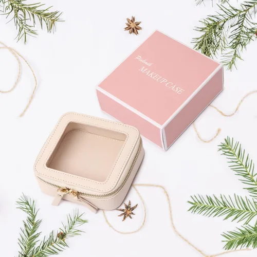 Miniatura 7 de Pinkmik Pequeña bolsa de maquillaje, mini estuche transparente para maquillaje y neceser con cremallera, organizador de bolsos para mujer