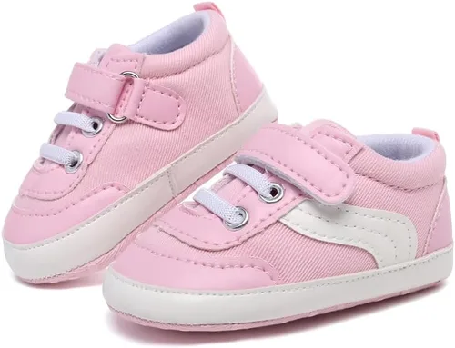 Miniatura 4 de Tenis de lona para bebés niños y niñas, suela suave, antideslizantes, ligeros, para recién nacidos, para primeros pasos, para cuna de 0 a 18 meses