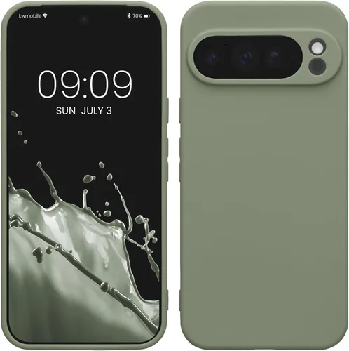 Miniatura 153 de kwmobile Funda compatible con Google Pixel 9 Pro - Funda protectora delgada de TPU para teléfono - Acabado mate suave - Negro mate