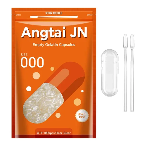 Miniatura 10 de Cápsulas de gelatina vacías tamaño 000 cápsulas de gel puro bovino transparente (100 unidades) sin gluten, sin OMG, kit de llenado certificado Halal