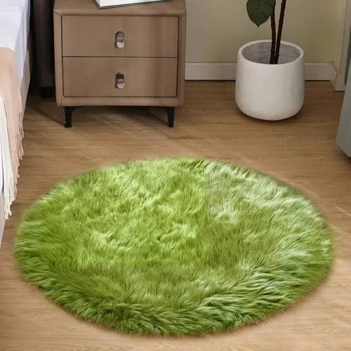 Miniatura 85 de Goolela Alfombra esponjosa de piel sintética de oveja sintética de 4 x 6 pies, color gris, para dormitorio, mesita de noche, alfombra suave de felpa