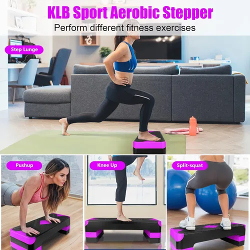 Miniatura 5 de Adjustable Exercise Workout Aerobic Stepper Step Platform Trainer