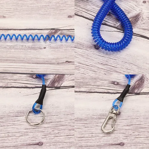 Miniatura 3 de Mini Skater 1 cuerda de bobina de pesca retráctil de plástico seguro cuerda de alambre de acero dentro de pescado herramientas de seguridad